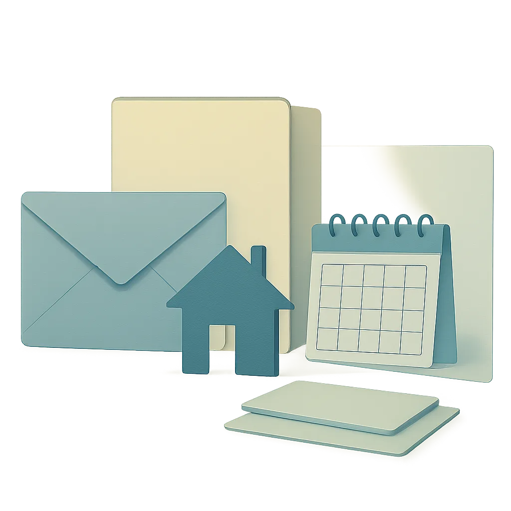 Blank tax documents and debt planning materials representing Florida tax debt review